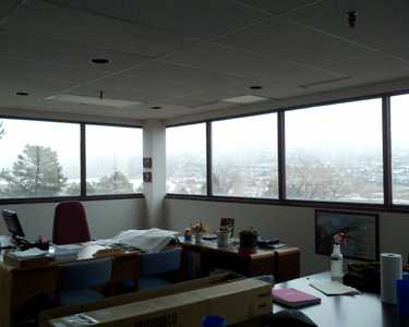 Office with a beautiful view now with Sunglo Window Film installed